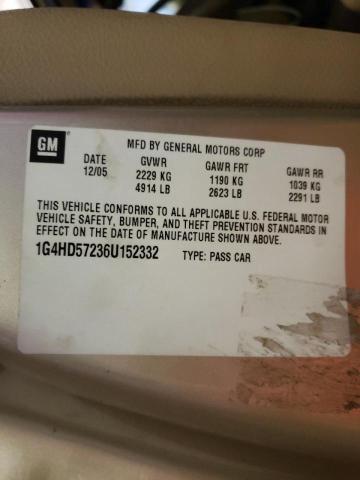 Photo 10 from auction – 2006 BUICK LUCERNE CX with VIN 1G4HD57236U152332