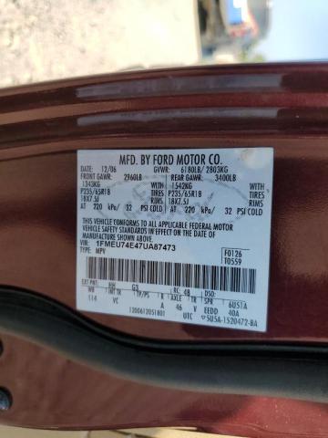 Photo 10 from auction – 2007 FORD EXPLORER E with VIN 1FMEU74E47UA87473