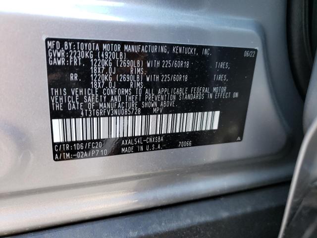 Photo 10 from auction – 2022 TOYOTA RAV4 SE with VIN 4T3T6RFV3NU085728