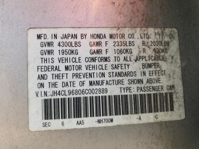 Photo 10 from auction – 2006 ACURA TSX with VIN JH4CL96806C002889