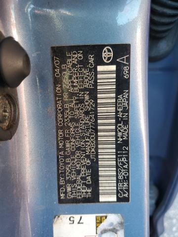 Photo 10 from auction – 2007 TOYOTA PRIUS with VIN JTDKB20U777641729