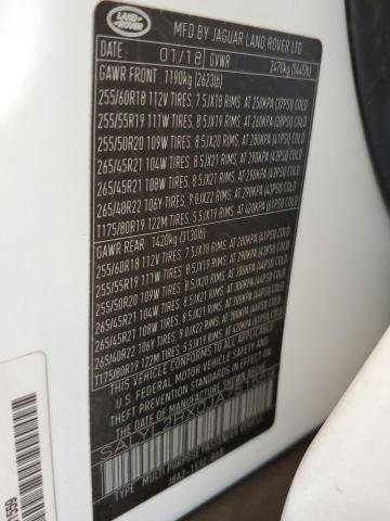 Photo 10 from auction – 2018 LAND ROVER RANGE ROVE with VIN SALYL2RX0JA751559