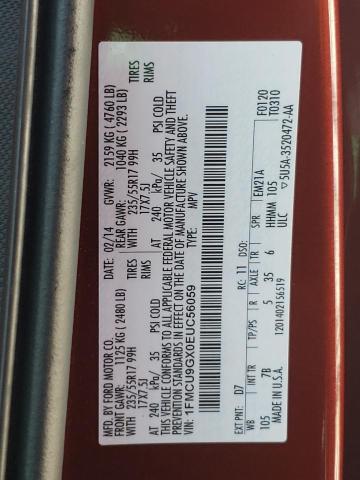 Photo 10 from auction – 2014 FORD ESCAPE SE with VIN 1FMCU9GX0EUC56059