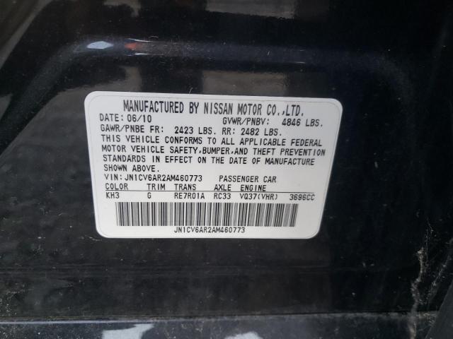 Photo 10 from auction – 2010 INFINITI G37 with VIN JN1CV6AR2AM460773