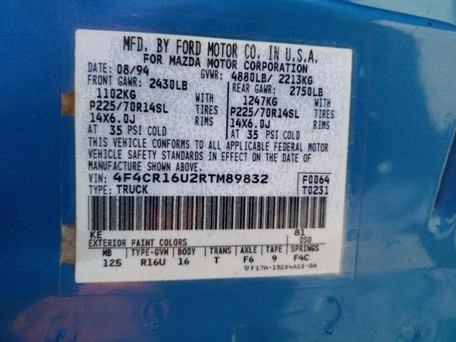 Photo 10 from auction – 1994 MAZDA B3000 CAB with VIN 4F4CR16U2RTM89832