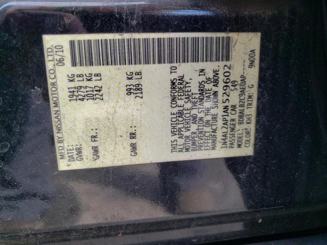 Photo 10 from auction – 2010 NISSAN ALTIMA BAS with VIN 1N4AL2AP1AN529602