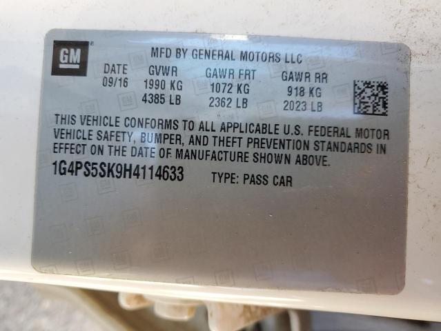 Photo 10 from auction – 2017 BUICK VERANO with VIN 1G4PS5SK9H4114633