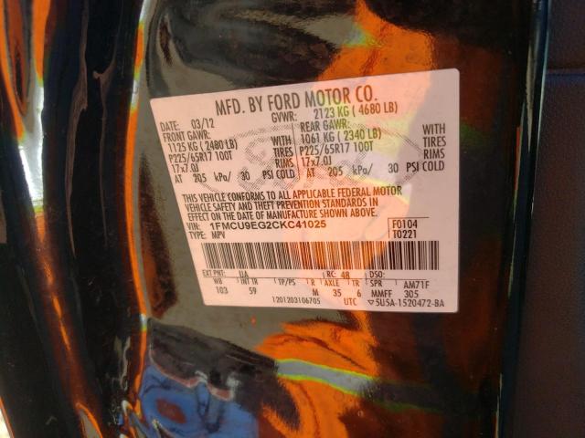 Photo 10 from auction – 2012 FORD ESCAPE LIM with VIN 1FMCU9EG2CKC41025