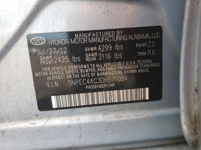Photo 10 from auction – 2013 HYUNDAI SONATA SE with VIN 5NPEC4AC3DH571004