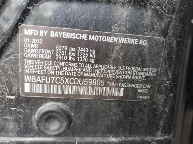 Photo 10 from auction – 2012 BMW 535 XI with VIN WBAFU7C5XCDU59805