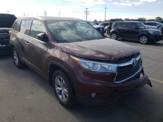 TOYOTA HIGHLANDER 2015 with VIN 5TDJKRFH7FS137099 - Photo from auction