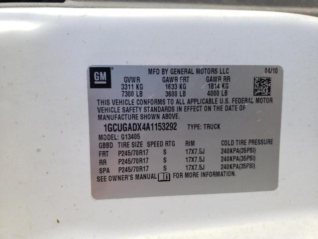 Photo 10 from auction – 2010 CHEVROLET EXPRESS G1 with VIN 1GCUGADX4A1153292