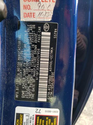 Photo 10 from auction – 2010 TOYOTA CAMRY BASE with VIN 4T1BF3EK6AU527856