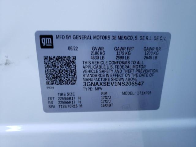Photo 10 from auction – 2022 CHEVROLET EQUINOX LS with VIN 3GNAXSEV1NS206547