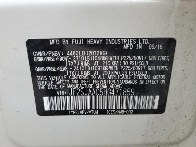 Photo 10 from auction – 2017 SUBARU FORESTER 2 with VIN JF2SJAAC5HG471859
