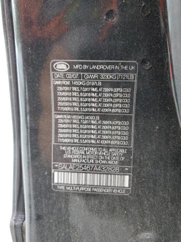 Photo 10 from auction – 2007 LAND ROVER LR3 SE with VIN SALAE25467A432828