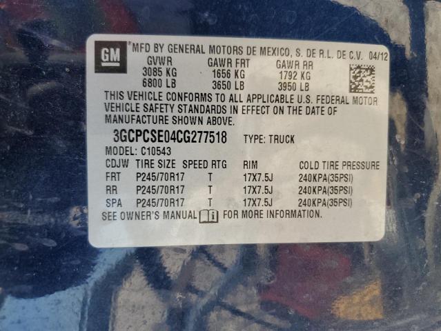 Photo 10 from auction – 2012 CHEVROLET SILVERADO with VIN 3GCPCSE04CG277518