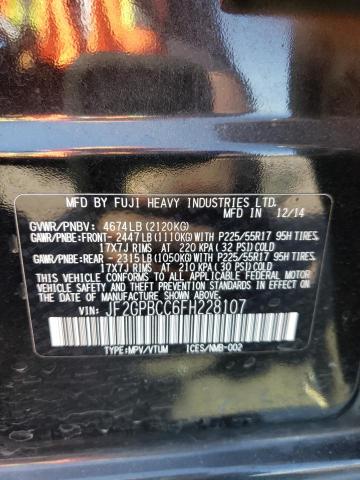 Photo 10 from auction – 2015 SUBARU XV CROSSTR with VIN JF2GPBCC6FH228107