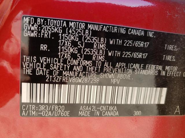 Photo 10 from auction – 2016 TOYOTA RAV4 LE with VIN 2T3ZFREV8GW287298