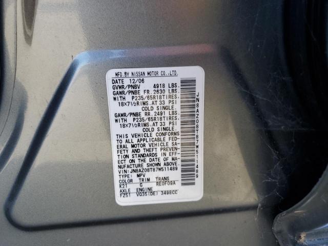 Photo 10 from auction – 2007 NISSAN 200SX BASE with VIN JN8AZ08T87W511489