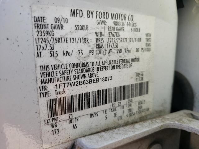 صورة رقم 10 من المزاد - 2011 FORD F250 SUPER مع VIN 1FT7W2B63BEB18673