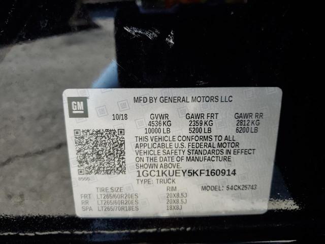 Photo 10 from auction – 2019 CHEVROLET SILVERADO with VIN 1GC1KUEY5KF160914