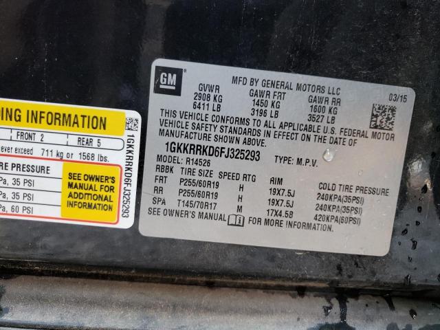Photo 10 from auction – 2015 GMC ACADIA SLT with VIN 1GKKRRKD6FJ325293