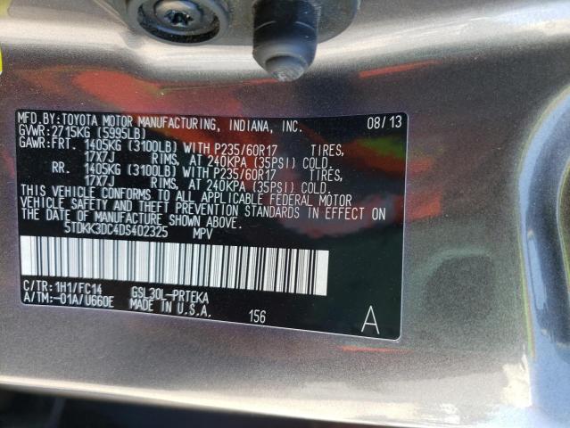 Photo 10 from auction – 2013 TOYOTA SIENNA LE with VIN 5TDKK3DC4DS402325
