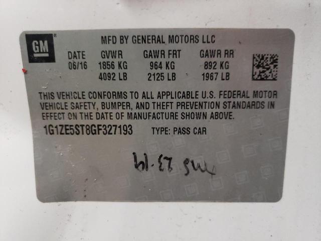 Photo 10 from auction – 2016 CHEVROLET MALIBU LT with VIN 1G1ZE5ST8GF327193