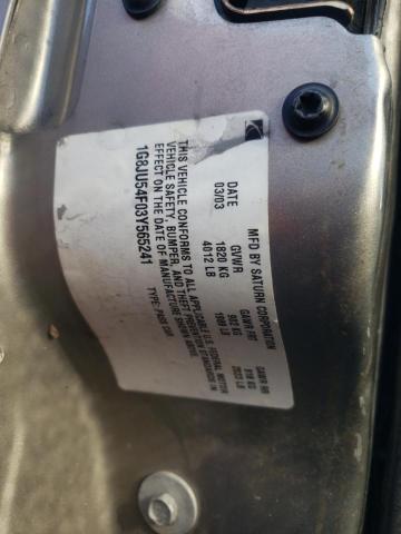 Photo 10 from auction – 2003 SATURN L200 with VIN 1G8JU54F03Y565241