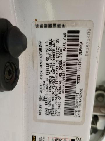 Photo 10 from auction – 2005 TOYOTA COROLLA CE with VIN 1NXBR30E65Z409188