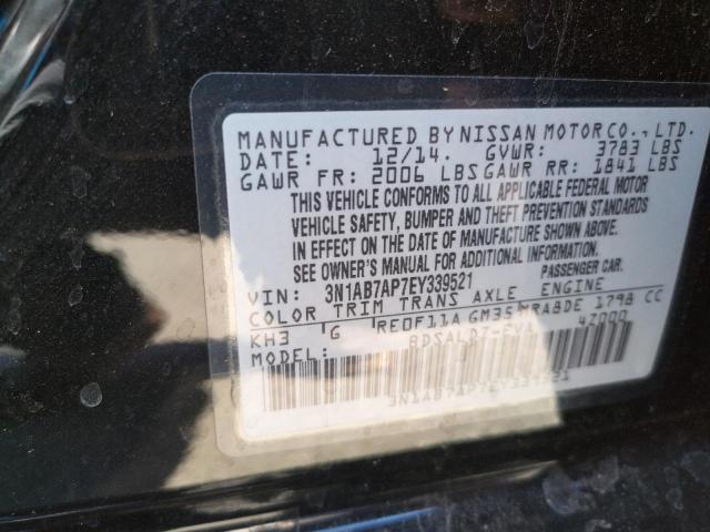 Photo 10 from auction – 2014 NISSAN SENTRA S with VIN 3N1AB7AP7EY339521