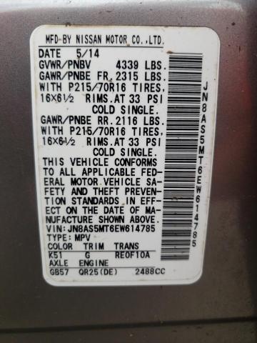 Photo 10 from auction – 2014 NISSAN ROGUE SELE with VIN JN8AS5MT6EW614785