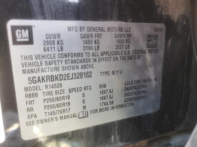 Photo 10 from auction – 2014 BUICK ENCLAVE with VIN 5GAKRBKD2EJ328162