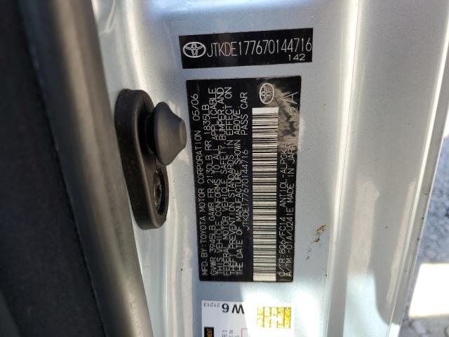 Photo 10 from auction – 2007 SCION TC with VIN JTKDE177670144716