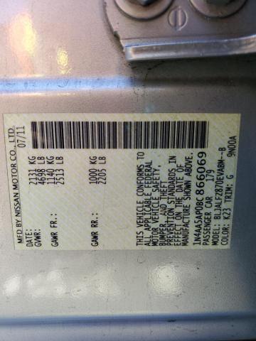 Photo 10 from auction – 2011 NISSAN MAXIMA S with VIN 1N4AA5AP0BC866069
