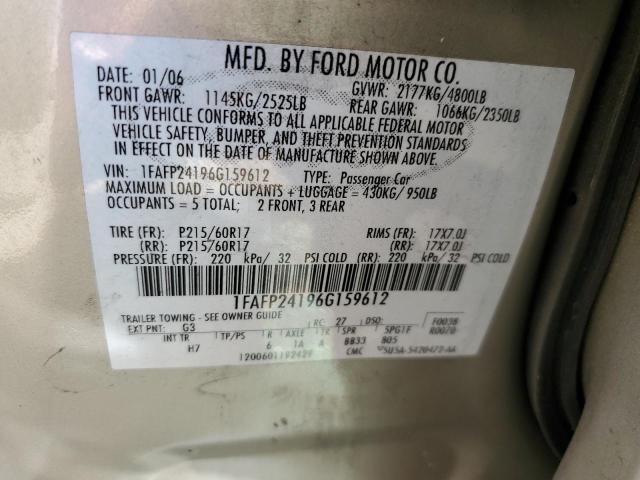 Photo 10 from auction – 2006 FORD FIVE HUNDR with VIN 1FAFP24196G159612