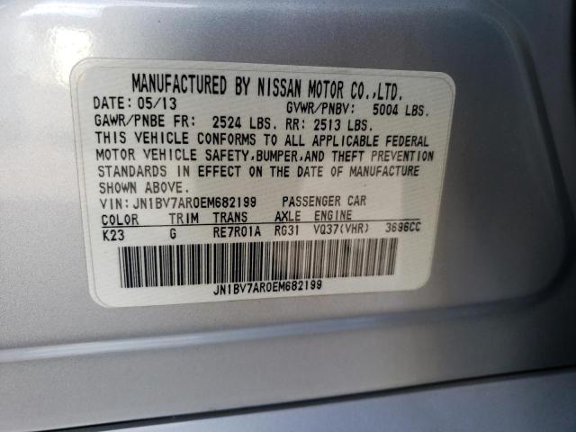 Photo 10 from auction – 2014 INFINITI Q50 BASE with VIN JN1BV7AR0EM682199