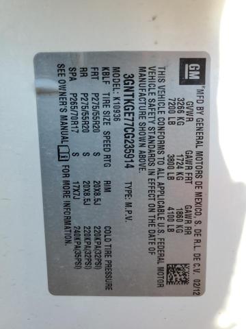 Photo 10 from auction – 2012 CHEVROLET AVALANCHE with VIN 3GNTKGE77CG235914