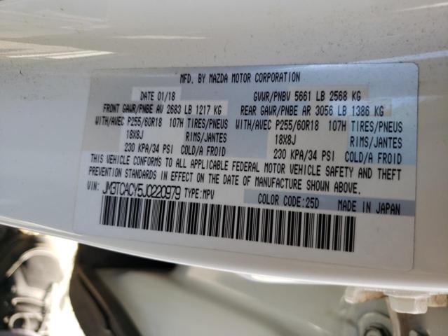 Photo 10 from auction – 2018 MAZDA CX-9 TOURI with VIN JM3TCACY5J0220979