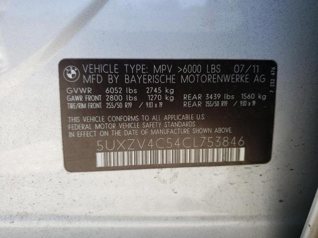 Photo 10 from auction – 2012 BMW X5 XDRIVE3 with VIN 5UXZV4C54CL753846