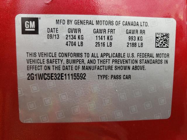 Photo 10 from auction – 2014 CHEVROLET IMPALA LIM with VIN 2G1WC5E32E1115592