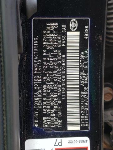 Photo 10 from auction – 2013 TOYOTA CAMRY L with VIN 4T1BF1FK6DU256806