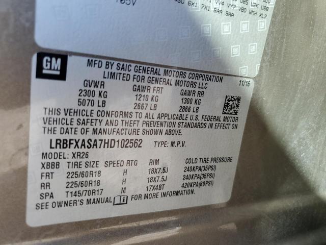 Photo 10 from auction – 2017 BUICK ENVISION P with VIN LRBFXASA7HD102562