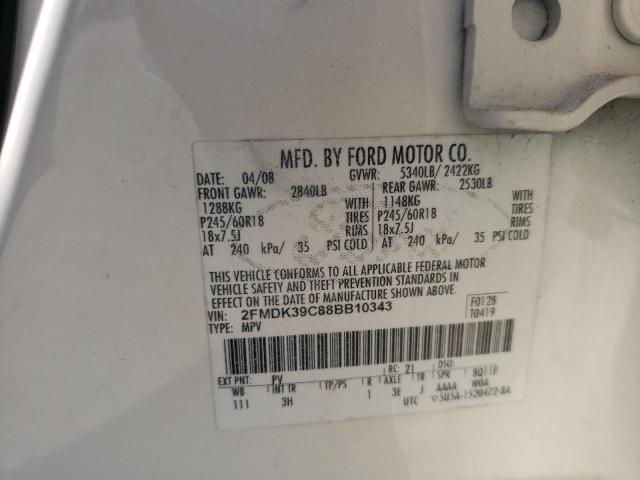 Photo 10 from auction – 2008 FORD EDGE LIMIT with VIN 2FMDK39C88BB10343