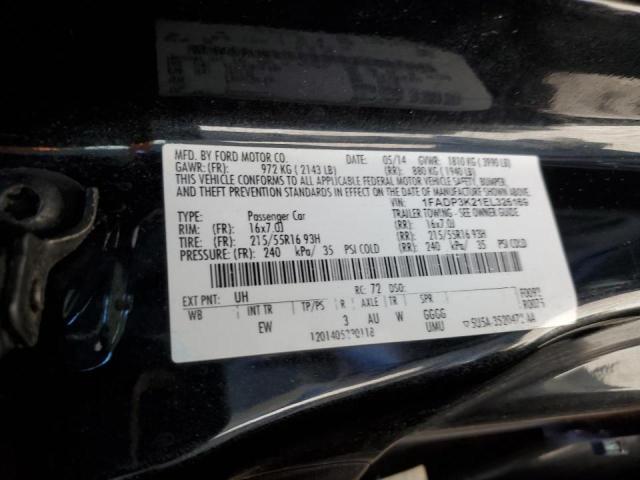 Photo 10 from auction – 2014 FORD FOCUS SE with VIN 1FADP3K21EL326169