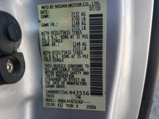 Photo 10 from auction – 2010 NISSAN FRONTIER K with VIN 1N6BD0CT2AC443556
