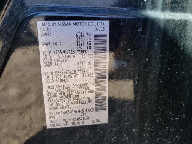 Photo 10 from auction – 2015 NISSAN PATHFINDER with VIN 5N1AR2MM7FC648392