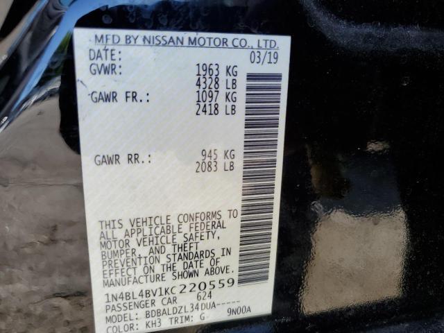 Photo 10 from auction – 2019 NISSAN ALTIMA S with VIN 1N4BL4BV1KC220559