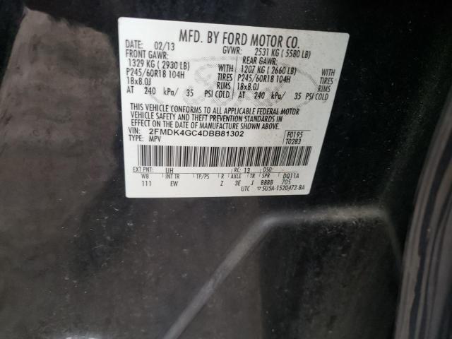 Photo 10 from auction – 2013 FORD EDGE SE with VIN 2FMDK4GC4DBB81302